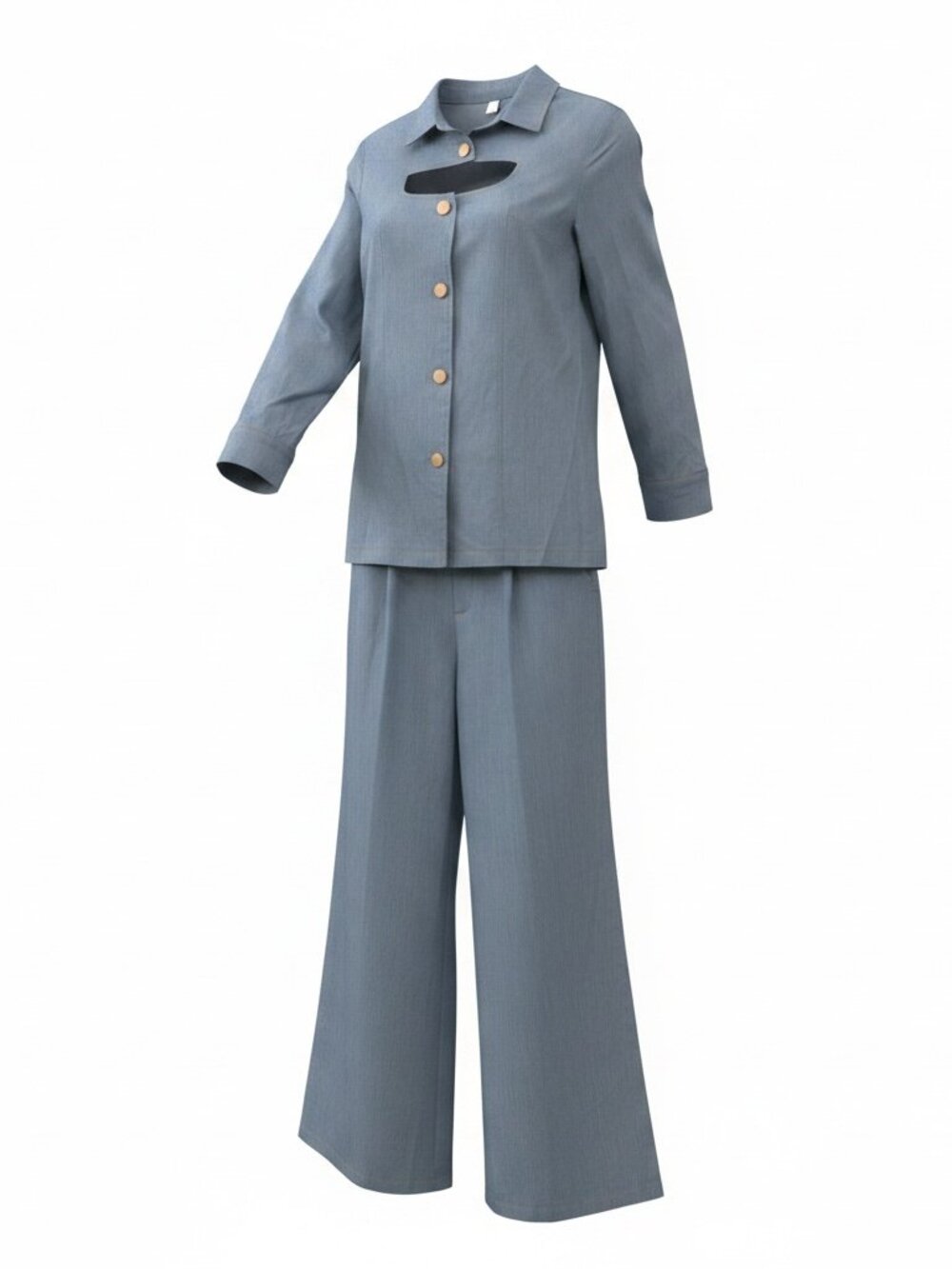 Koopros Blue Jean Two-Piece Set